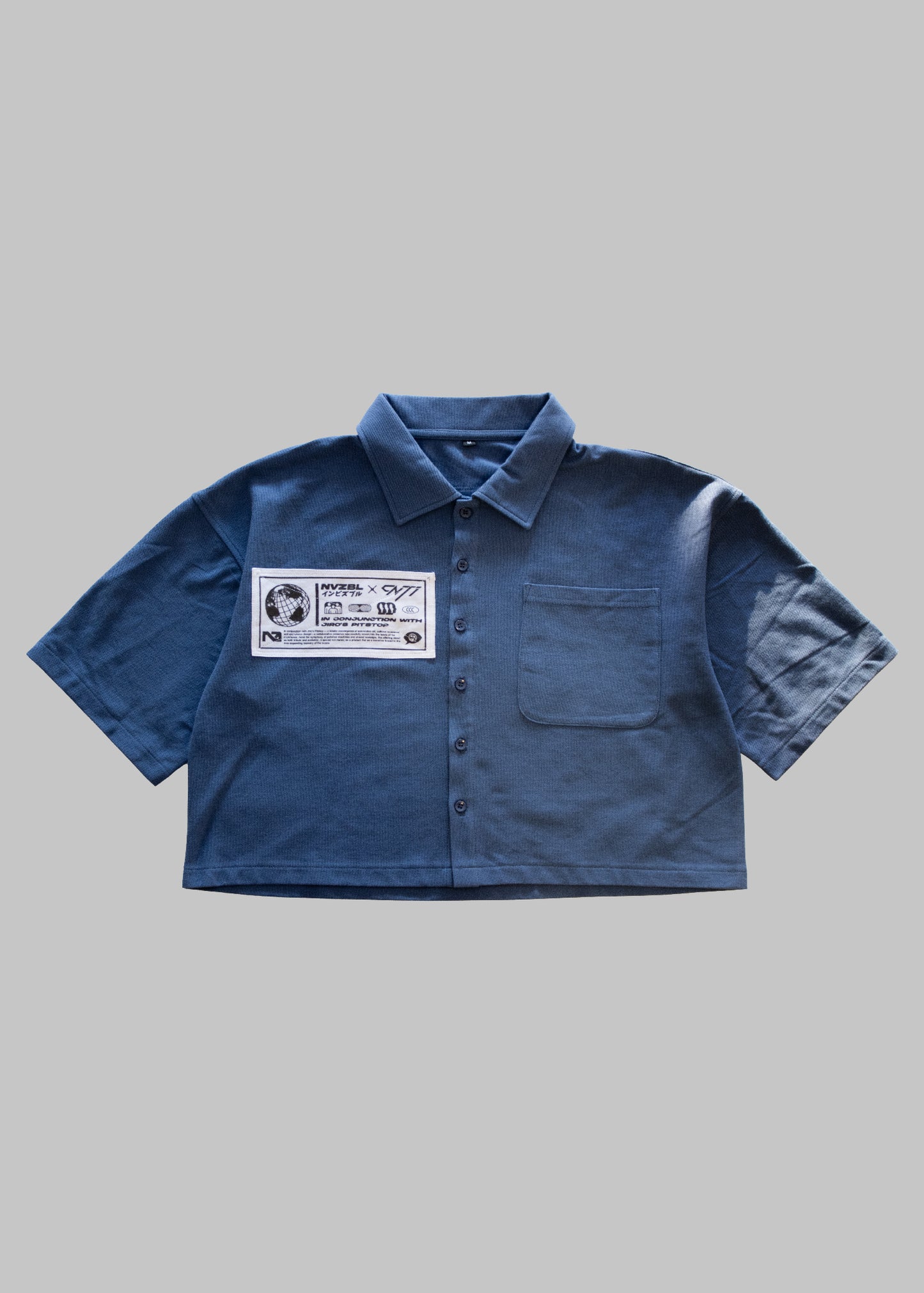 Slow Cars Cropped Button Up